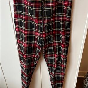 Plaid Women’s Pants - Red and Black
